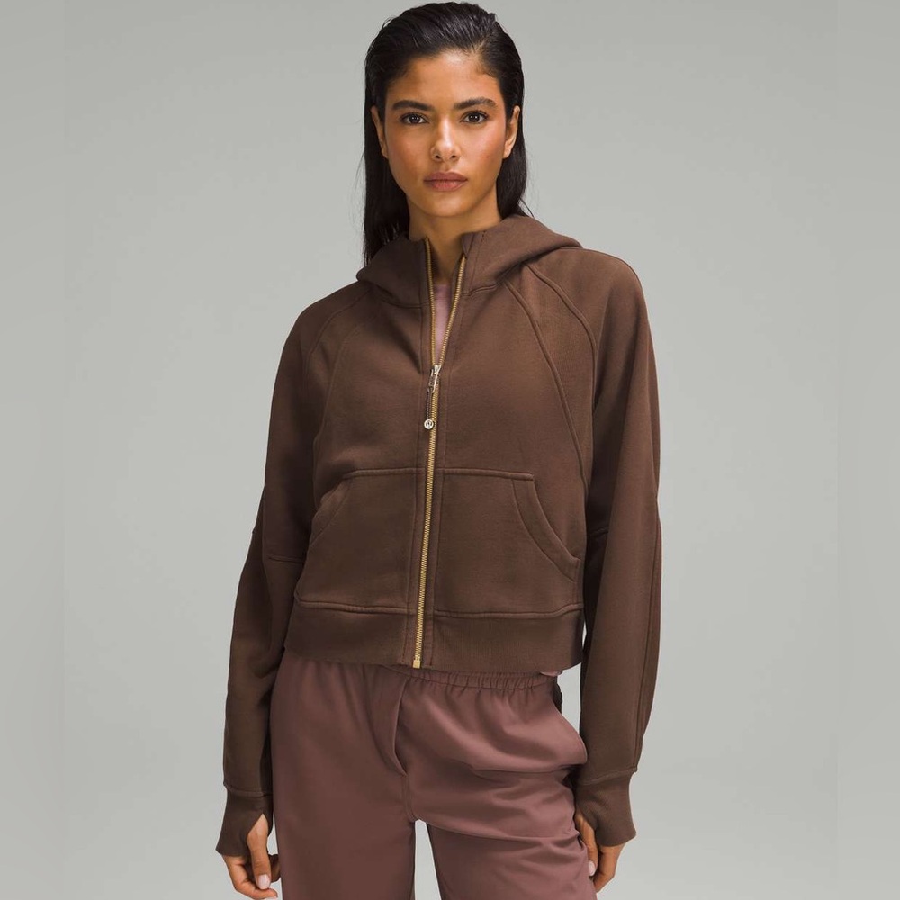 Lululemon Scuba Oversized Full Zip Java Gold Zipper